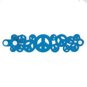 Peace Sign Cut-out Band Bracelet